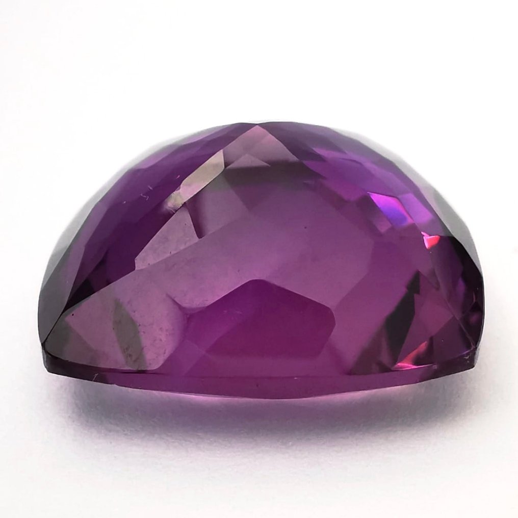 χωρίς τιμή ασφαλείας Αμέθυστος  - 28.32 ct - Antwerp Laboratory for Gemstone Testing (ALGT) - Έντονο μωβ (ροζέ) #3.2