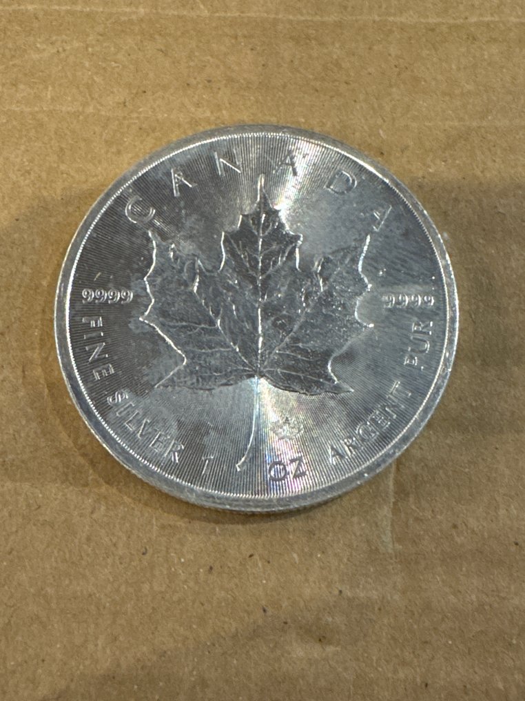 Canada. 5 Dollars 2014  Maple Leaf, 1 Oz (.999)  (No reserve price) #1.0
