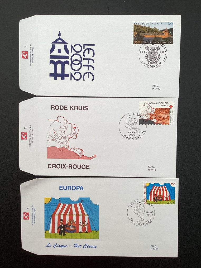 Belgien  - Vacker samling av de bättre FDC. #1.0