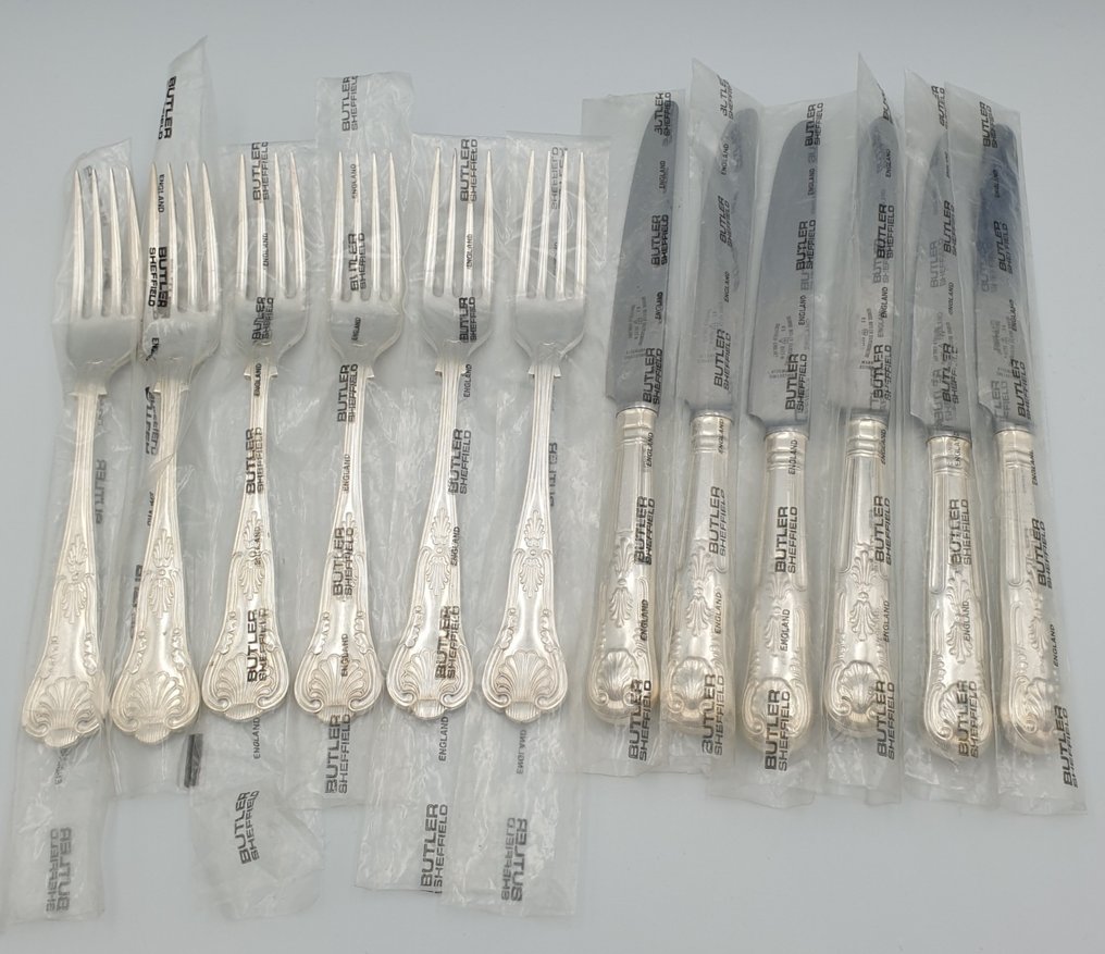 George Butler Silversmiths - 餐具套裝 (12) - 鍍銀 - 国王图案 #3.2