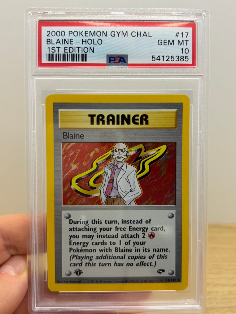 Pokémon - 1 Graded card - Blaine 17 Første utgave, Folie - PSA 10 - WOTC - Gym Challenge #1.0