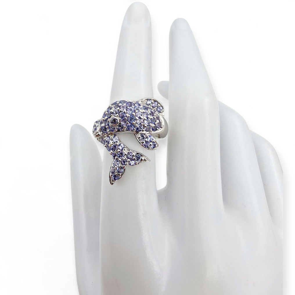 χωρίς τιμή ασφαλείας - Δαχτυλίδι Ασημί - Τανζανίτης (Πιστοποιημένος) #3.2