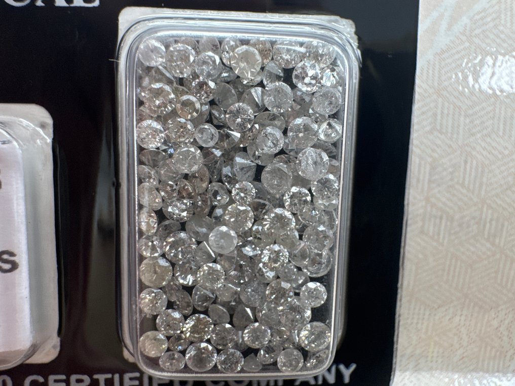 χωρίς τιμή ασφαλείας - 142 pcs Διαμάντι  (Φυσικό)  - 4.79 ct - Στρογγυλό - H, G, F - SI1, SI2, I1 - Δεν υπάρχει εργαστηριακή έκθεση - Ανοιχτό κίτρινο καφέ #1.0