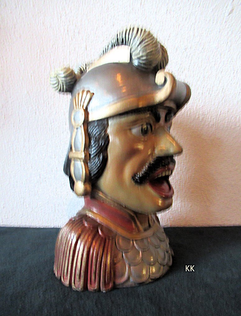 張嘴人頭像 - 荷兰博物馆收藏的巨大、独特、稀有的药房Intec“Gaper” - 1979年 - 手工描绘 #2.1