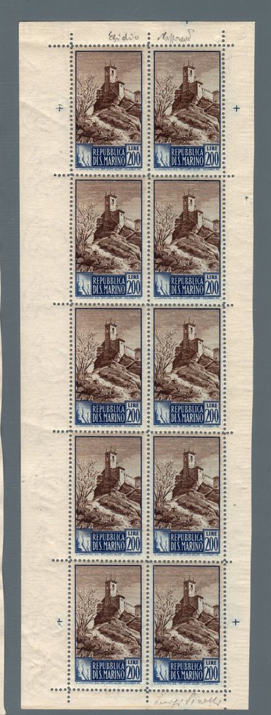 聖馬力諾 1949/1949 - 迷你叶子景观 - Sassone #4.3