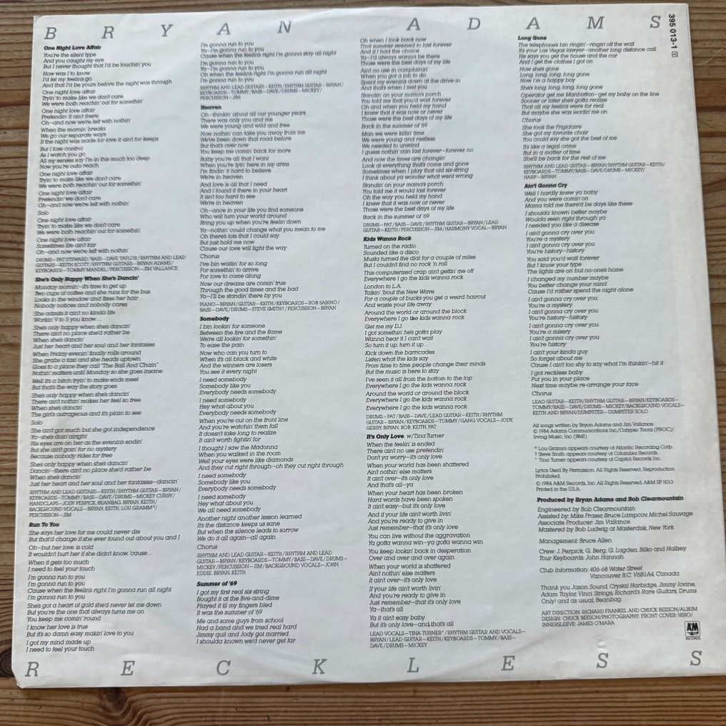 Bryan Adams - 4 great records - Titluri multiple - Albume LP (mai multe articole) - 1981 #3.2