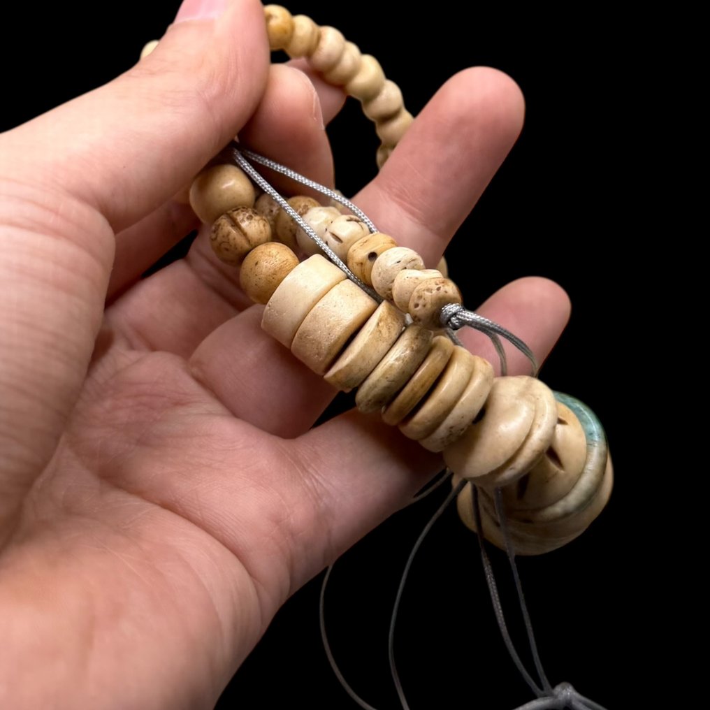 Αρχαίος κόκκαλο Σειρά από χάντρες - Αναδομημένα beads.  (χωρίς τιμή ασφαλείας) #3.2