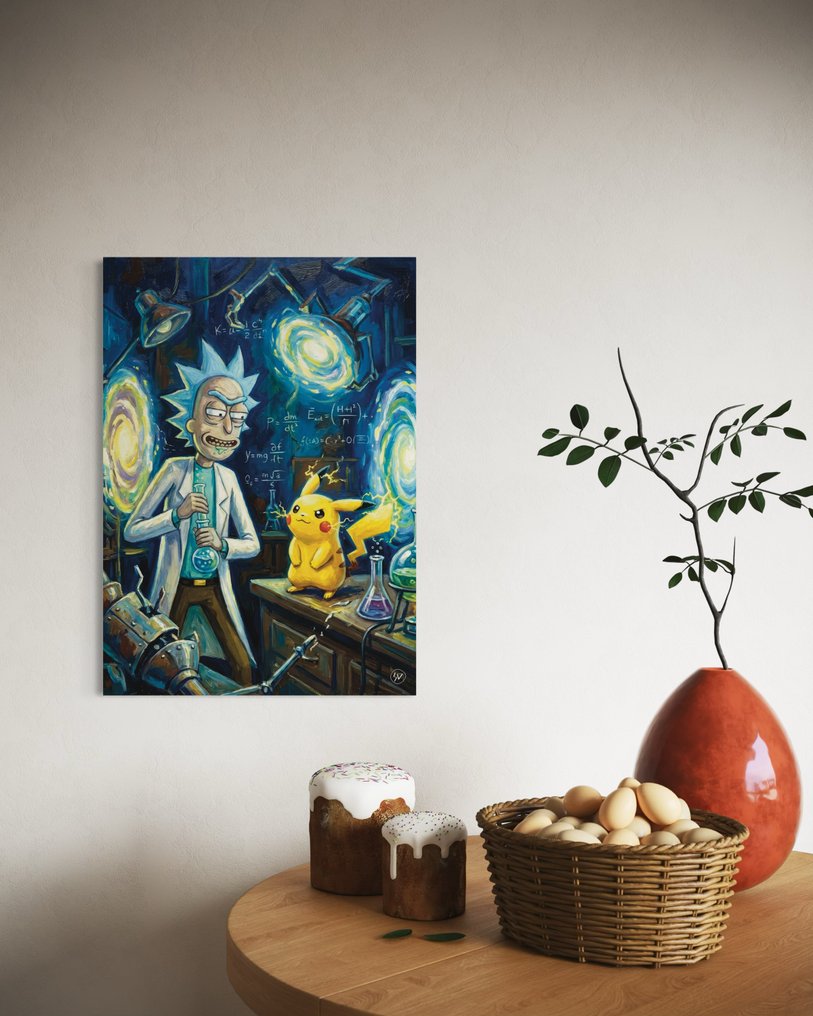 SDIMART 1996 - Rick Sanchez and Pikachu in Laboratory Rick and Morty Limited Edition #4.3