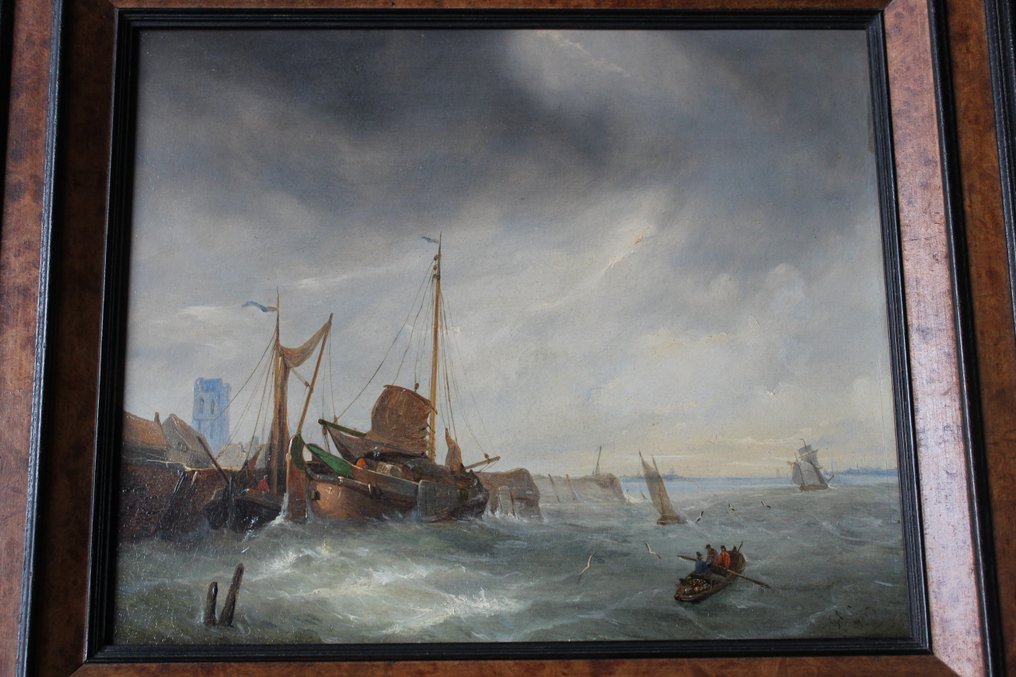 Egide Linnig (1821-1860) - Scène de port #3.2