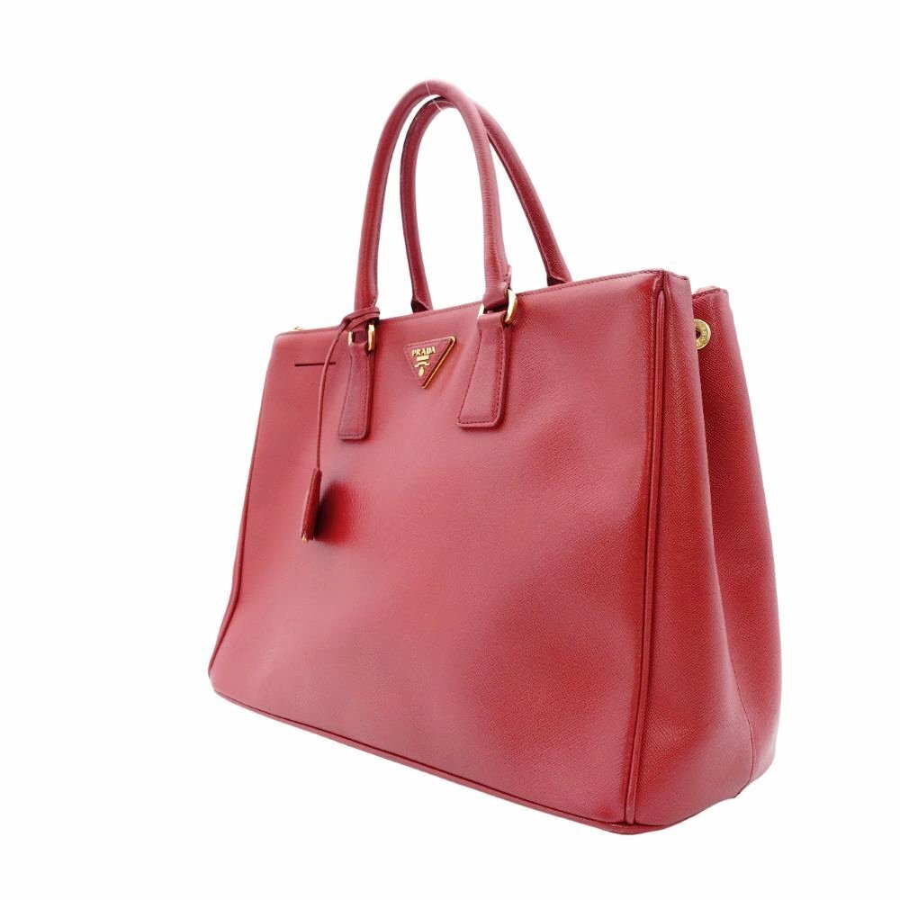 Prada - PRADA Galleria Handbag Red Leather Gold Hardware Saffiano - Τσάντα #2.1