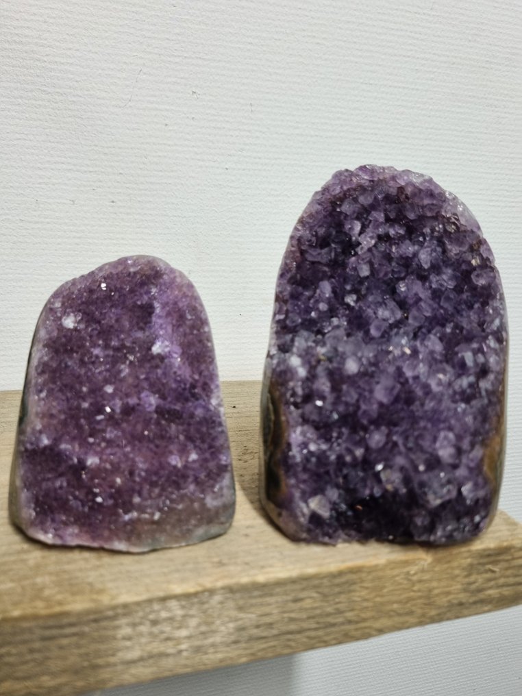 HQ Amethyst，抛光边缘，尺寸11 - 8.5厘米- 1430 g - (2) #1.0