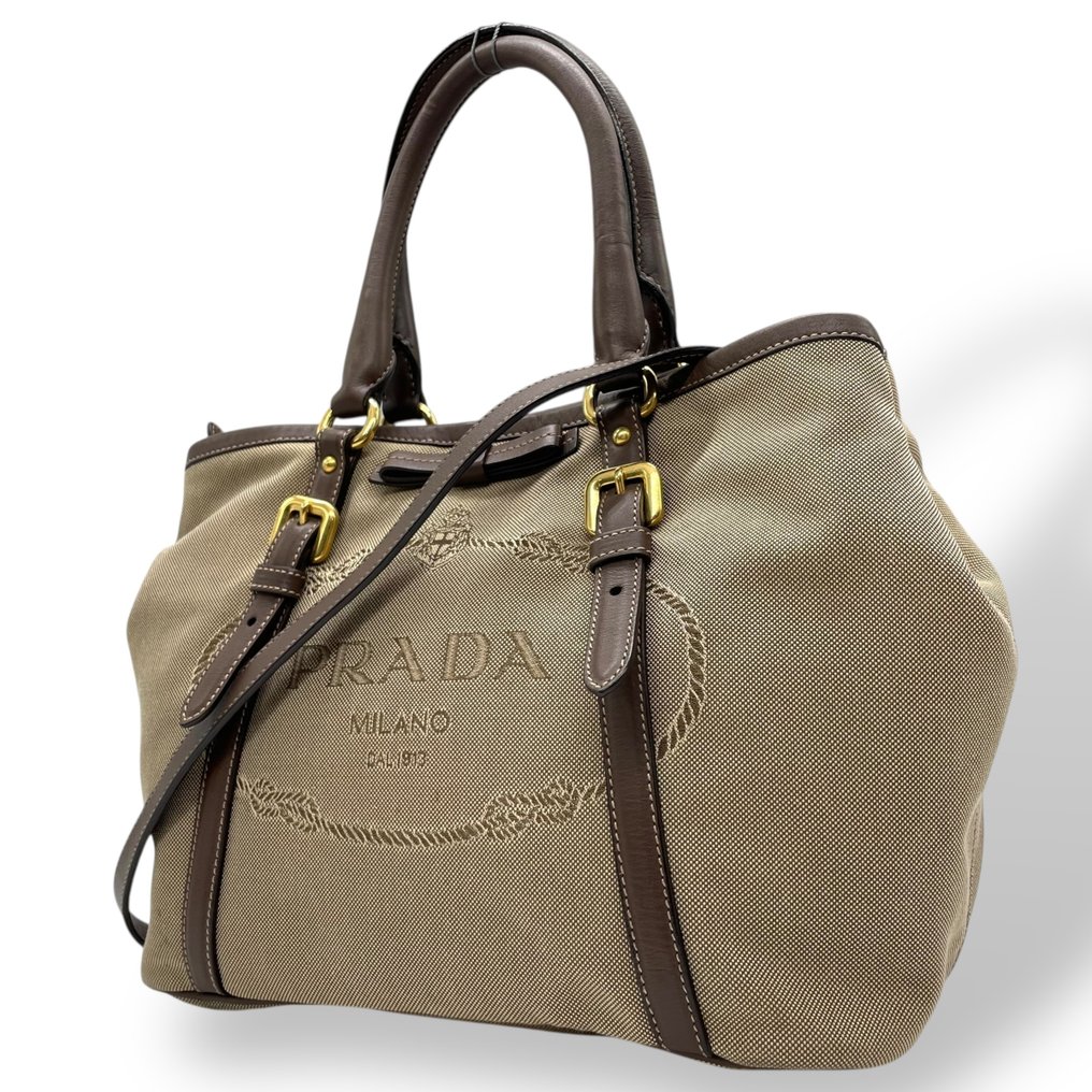 Prada - Logo Jacquard 2-Way Tote Bag - Τσάντα #1.0