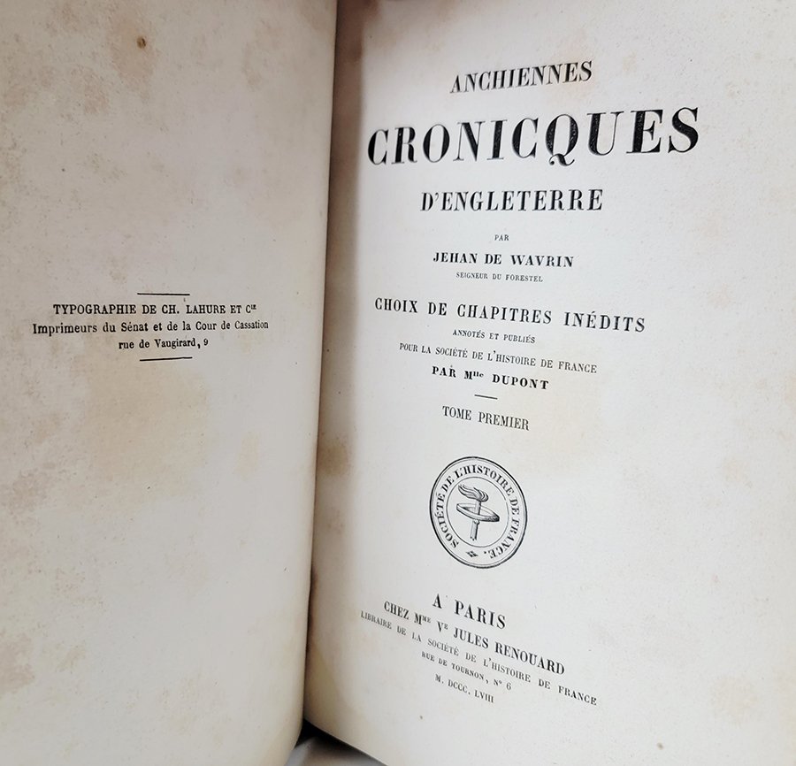 Jehan de Wavrin - Anchiennes Cronicques d'Engleterre - 1858 #4.3