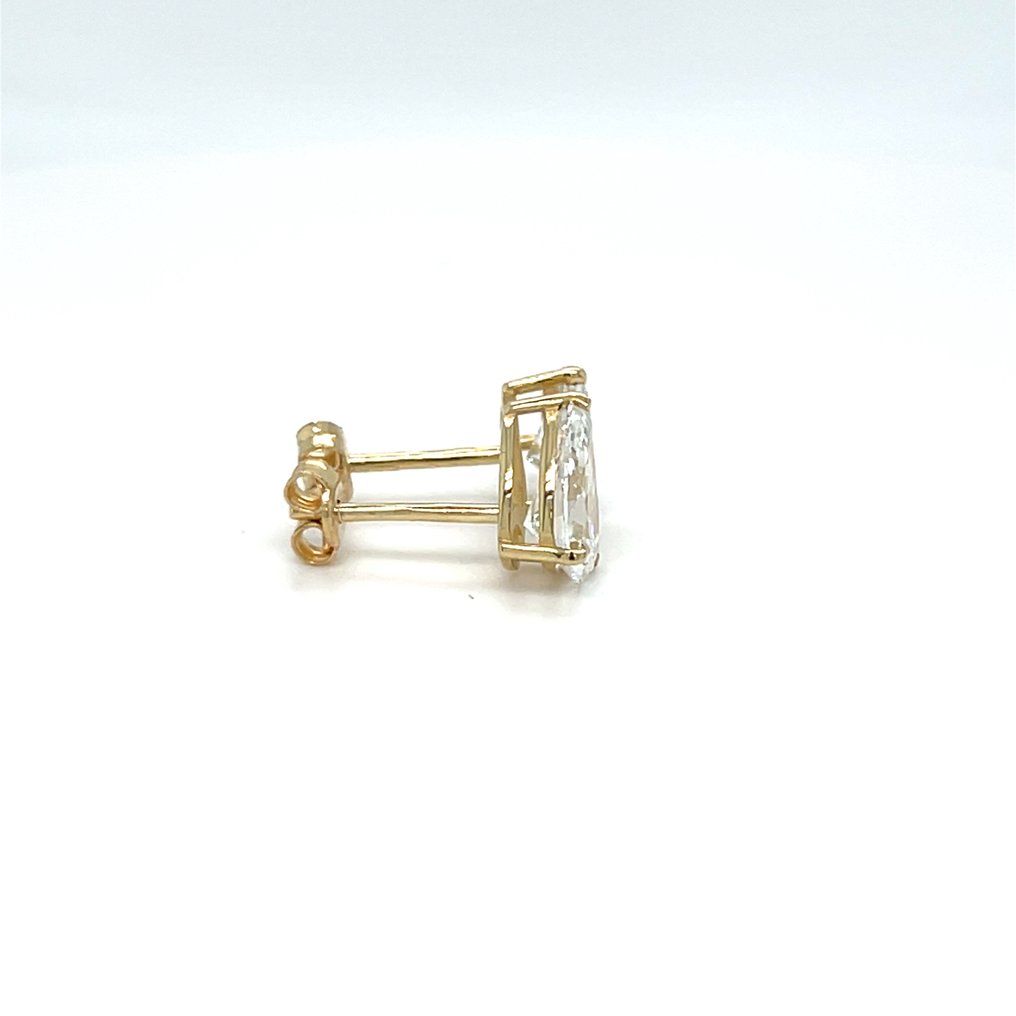 χωρίς τιμή ασφαλείας - Σκουλαρίκια - 14 καράτια Κίτρινο χρυσό -  2.14ct. tw. Διαμάντι (Εργαστηριακής καλλιέργειας) #4.3