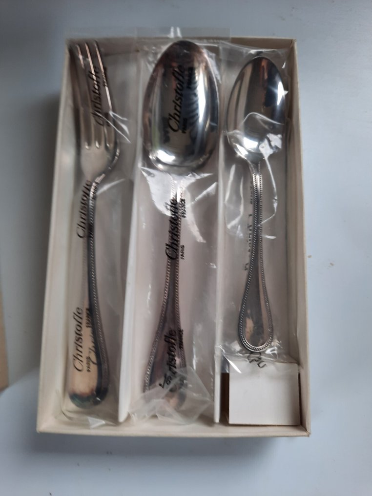 Christofle - Ménagère (3) - Perles - Plaqué(e) argent #1.0