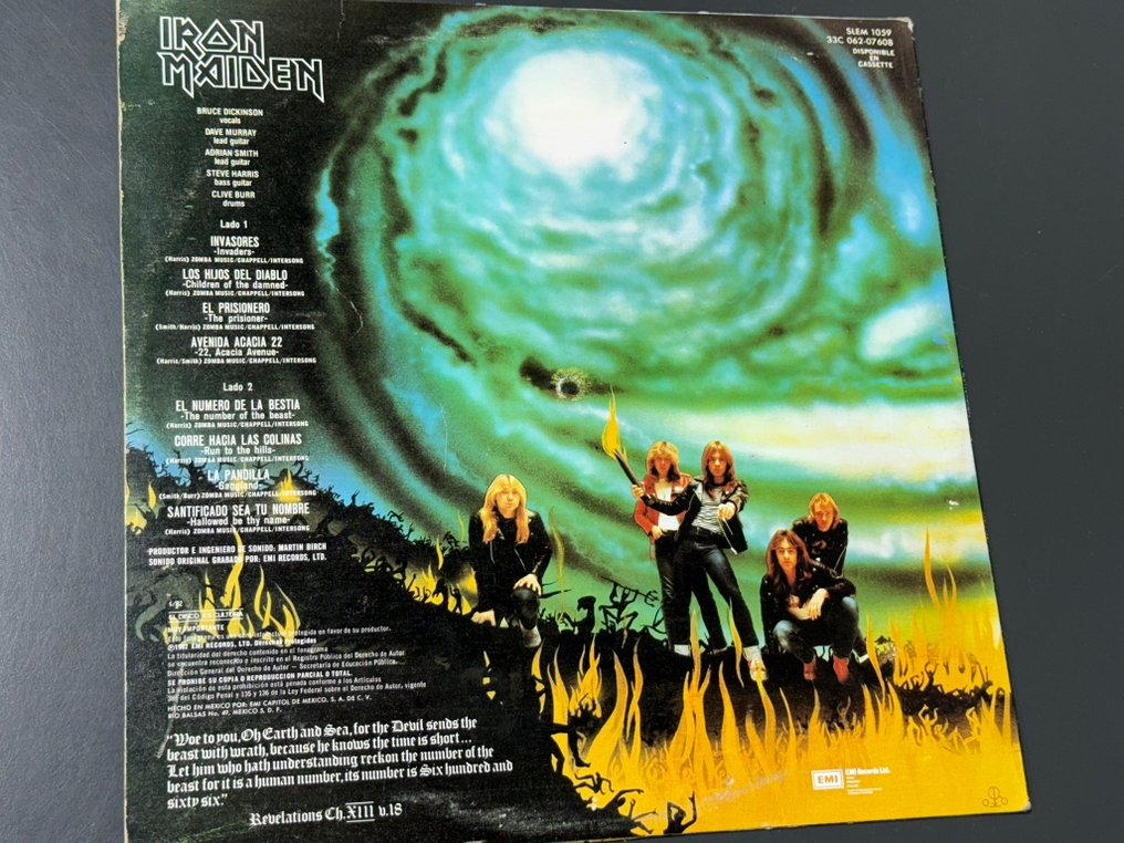 Iron Maiden - The Number Of The Beast (1st Mexico pressing) - LP - 1983 #3.2