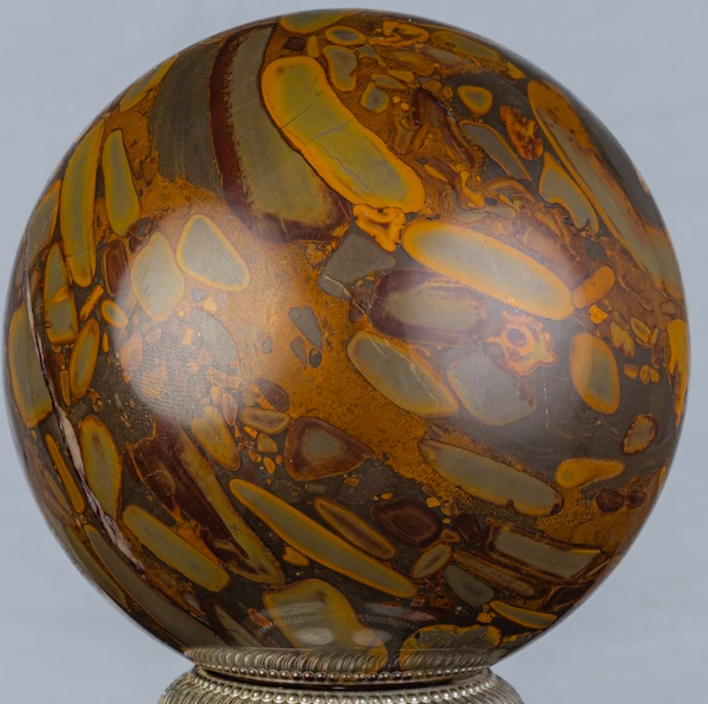 Bamboe Jasper Fine polished Bamboe Jasper sphere - Height: 10.9 cm - Width: 10.9 cm- 1828 g #3.2