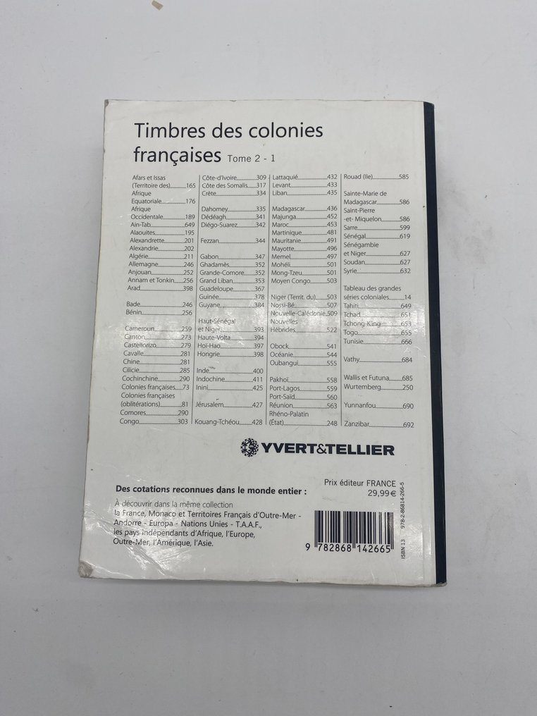 世界  - 4册Yvert et Tellier法国殖民地评级目录套装2017 T2-1，法国2014年 #3.2