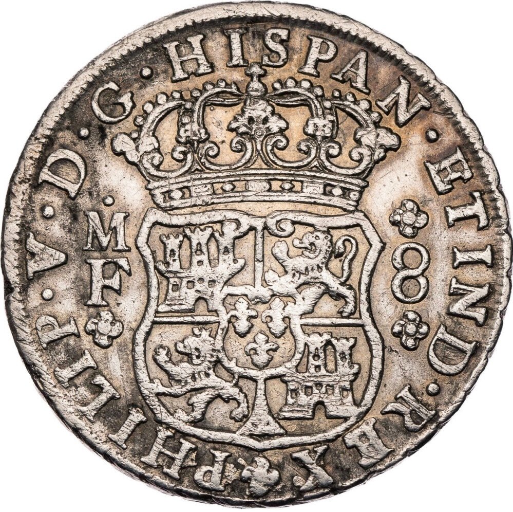西班牙. 费利佩五世. 8 Reales 1741. Mexico. MF. #1.0