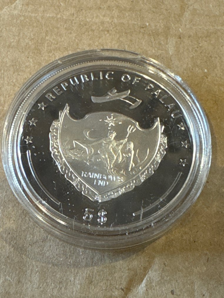 Παλάου. 5 Dollars 2013 Chevrolet Corvette - 25g (.925)  (χωρίς τιμή ασφαλείας) #2.1