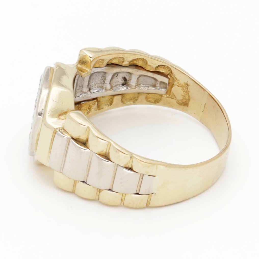 戒指 - 18K包金 黄金 钻石 (天然)  #2.1