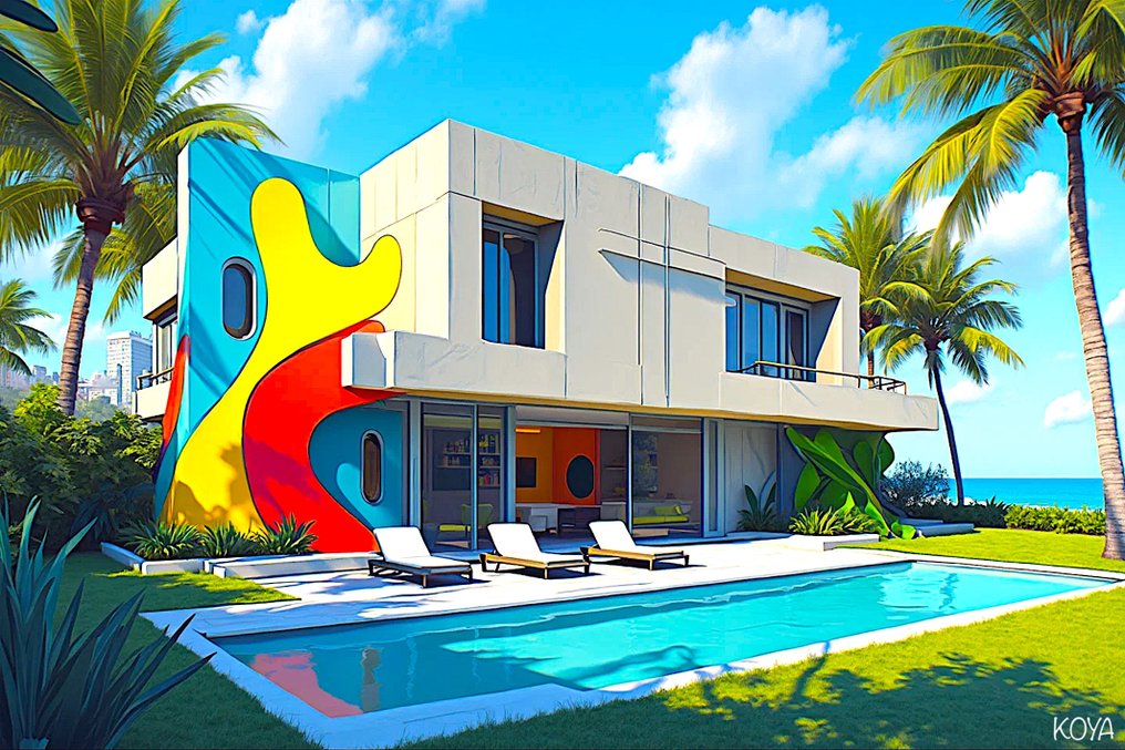 KOYA (1967) - Mirò House on the Beach Toile 1/1 XL #1.0