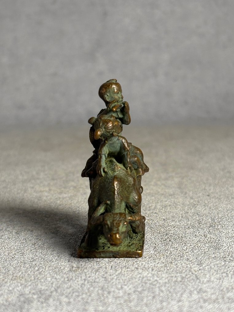 Trois petits statues chinois - Bronze - Chine - Fin du XXe siècle #4.3