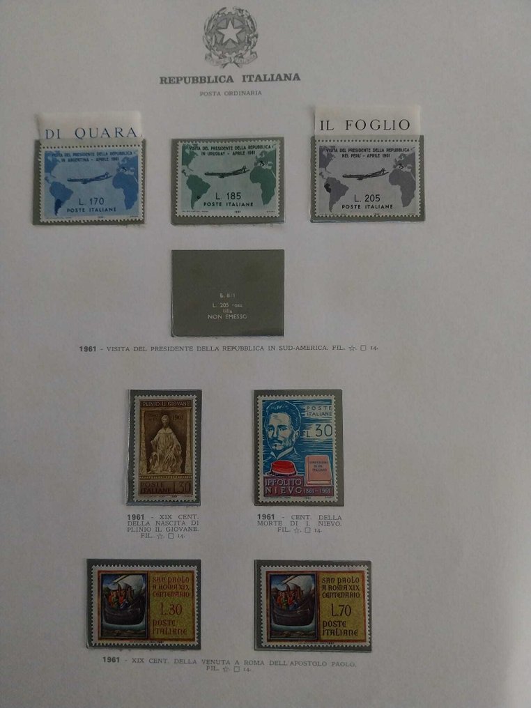 意大利 1945/2000 - 意大利共和国时期的邮票集（不包括Gronchi Rosa） #3.2