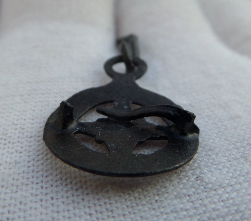 中世紀，十字軍時代 鉛 朝圣者徽章，带有伯利恒之星 #4.3