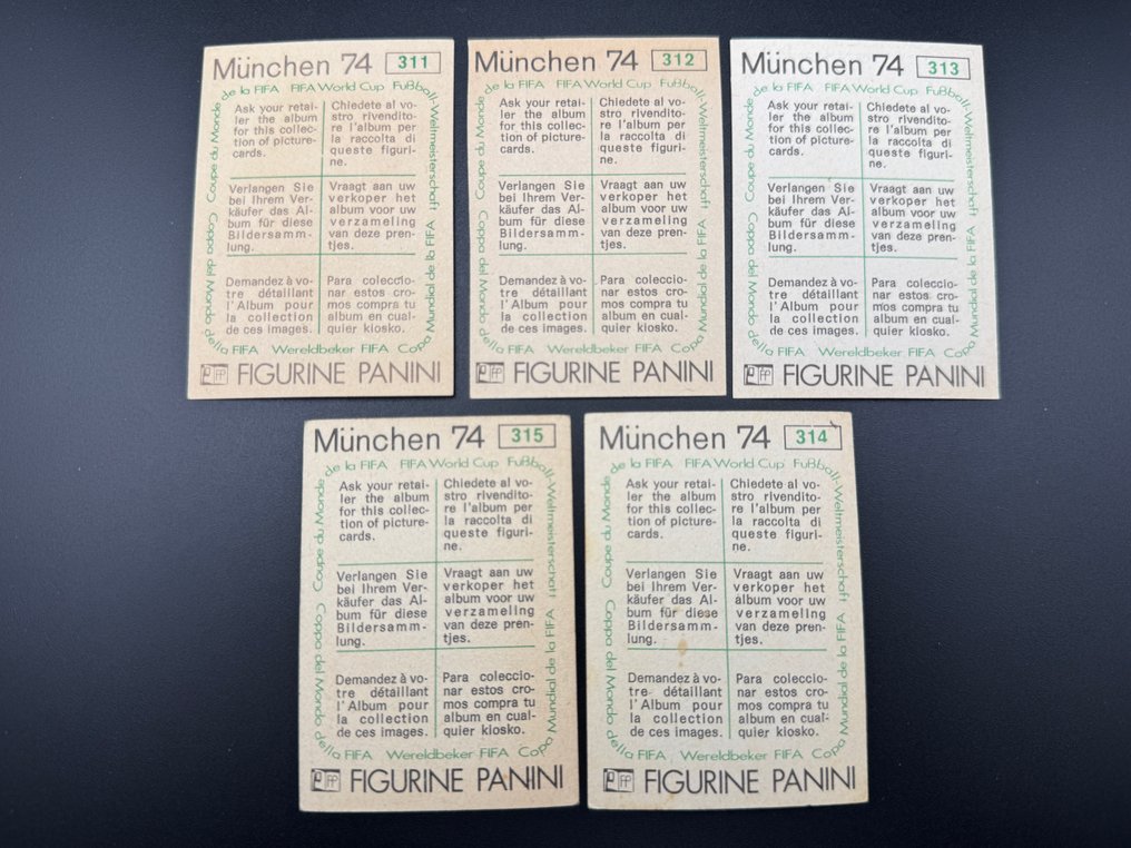 1974 Panini #311/315 World Cup Munchen 74 - Haiti - "MyPaniniWorld Collection" - 5 Sticker - Excellent (EX) #3.2