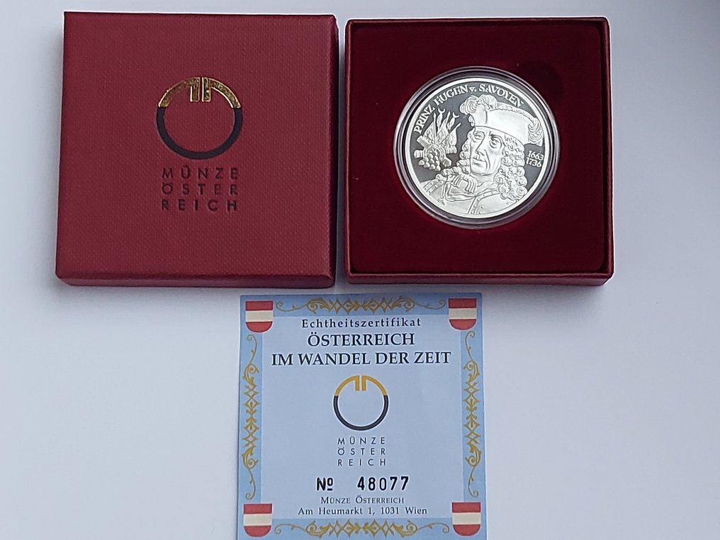 Αυστρία. 20 Euro 2002 "Prince Eugene of Savoy" Proof  (χωρίς τιμή ασφαλείας) #1.0