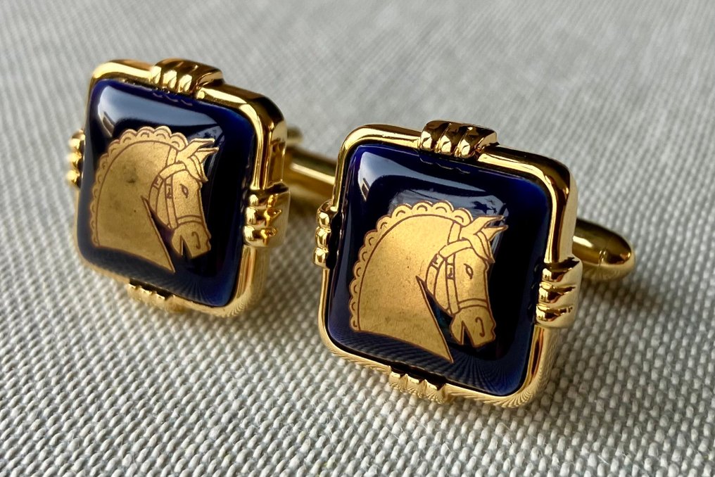 Other brand - 鍍金, 金屬 - 袖口扣 - 法国利摩日 - 马 #1.0