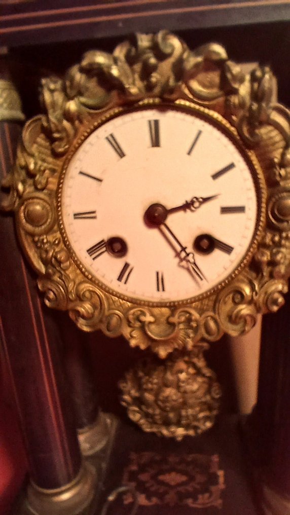 Portico-ur -   Træ, Bronze, Messing - 1850-1900 #1.0