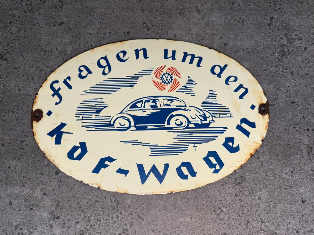 Semn emailat KDF Wagen - World War II - Placă de email - Smalț, Metal #1.0