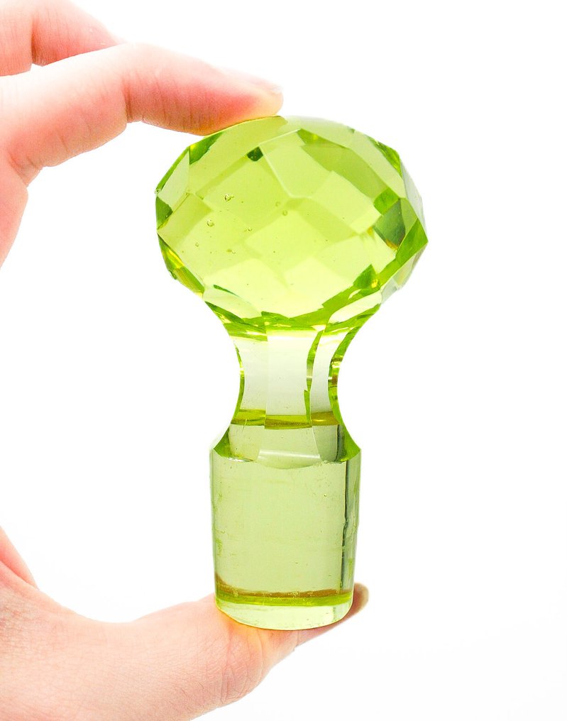 Flacons à parfum Art Déco en verre uranifère - Φιάλη αρώματος (3) - Γυαλί ουρανίου #4.3