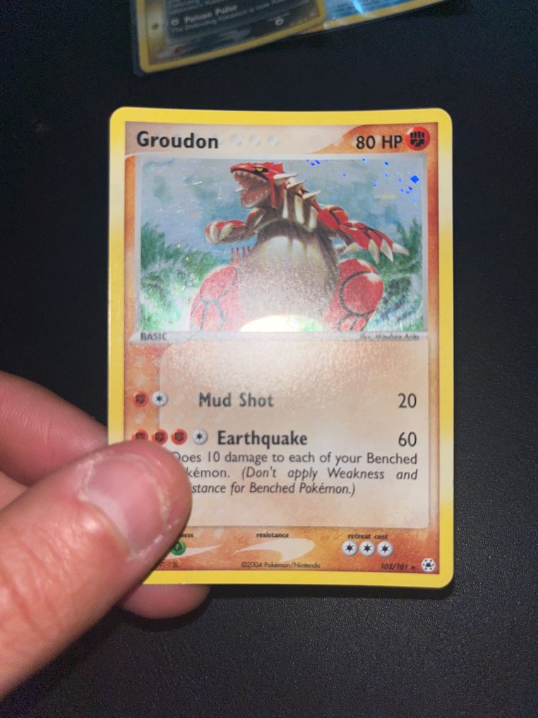 1 Card - Groudon Pokémon 2004 EX Hidden Legends Holo #3.2