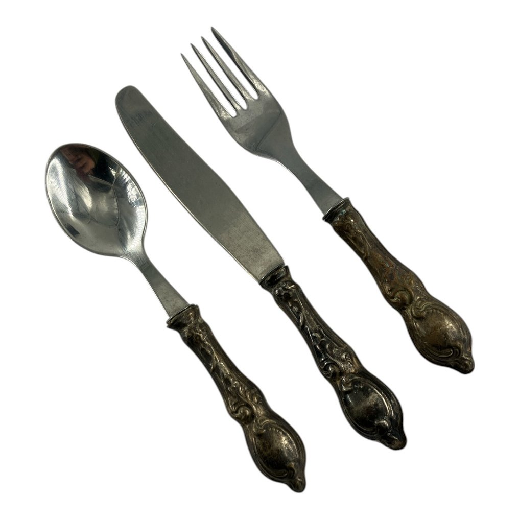 Σετ μαχαιροπήρουνων (3) - Ασημί - Σετ παλιάς κουζίνας #1.0