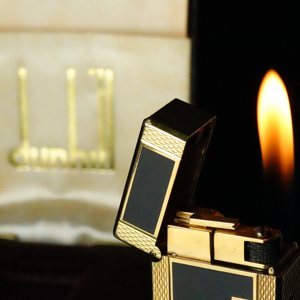 Dunhill - Lacquer Pattern Rollagas Lighter - 沒有保留價 - 打火機 - 鍍金, 漆黑 #1.0