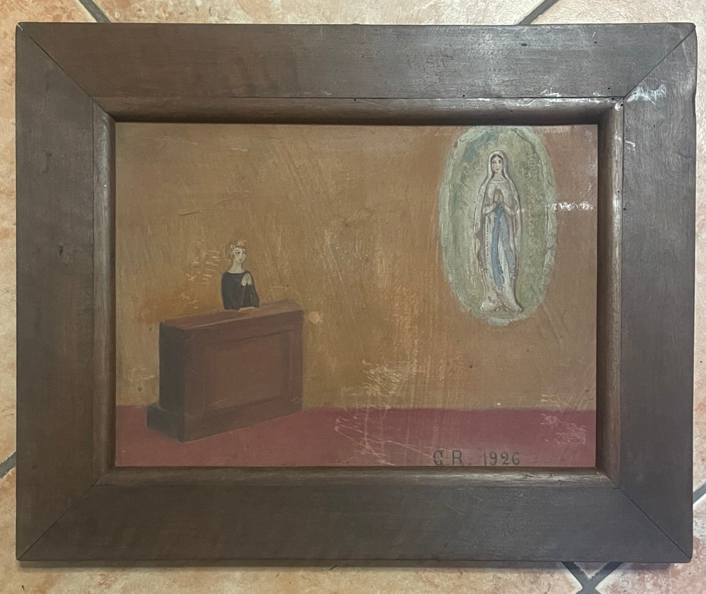  Ex voto - Ξύλο - 1920-1930 - Εμφάνιση της Παναγίας  #1.0