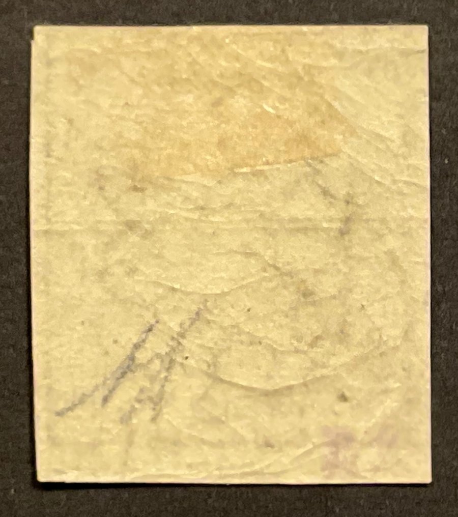 Βέλγιο 1849 - Epaulet 1 - 10c Γκριζόκαρφο - Υπέροχα περιθώρια - Variëteit 1 «Τρίγωνο πάνω από το T των POSTES» - OBP/COB 1a-V1 - pos.24 - Met certificaat Pierre Kaiser #1.0