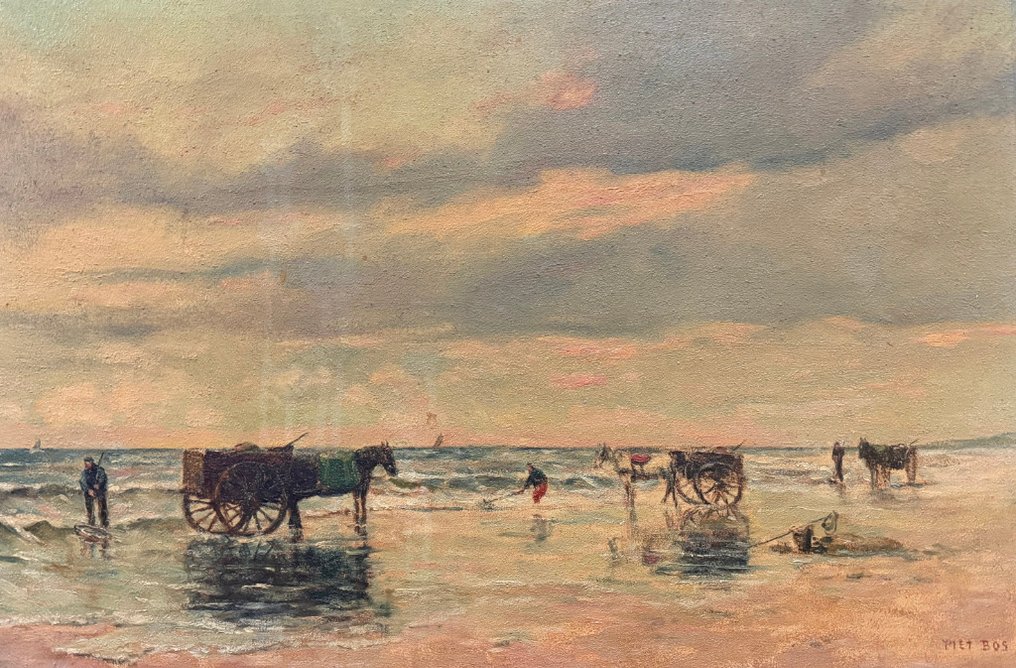 Piet Bos (1869-1945) - Ruiters in de zee #1.0