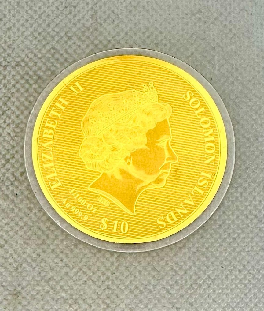 Salomonseilanden. 10 Dollars The History of Gold , oro 1/100 Oz (.999) Proof (Zonder minimumprijs) #2.1