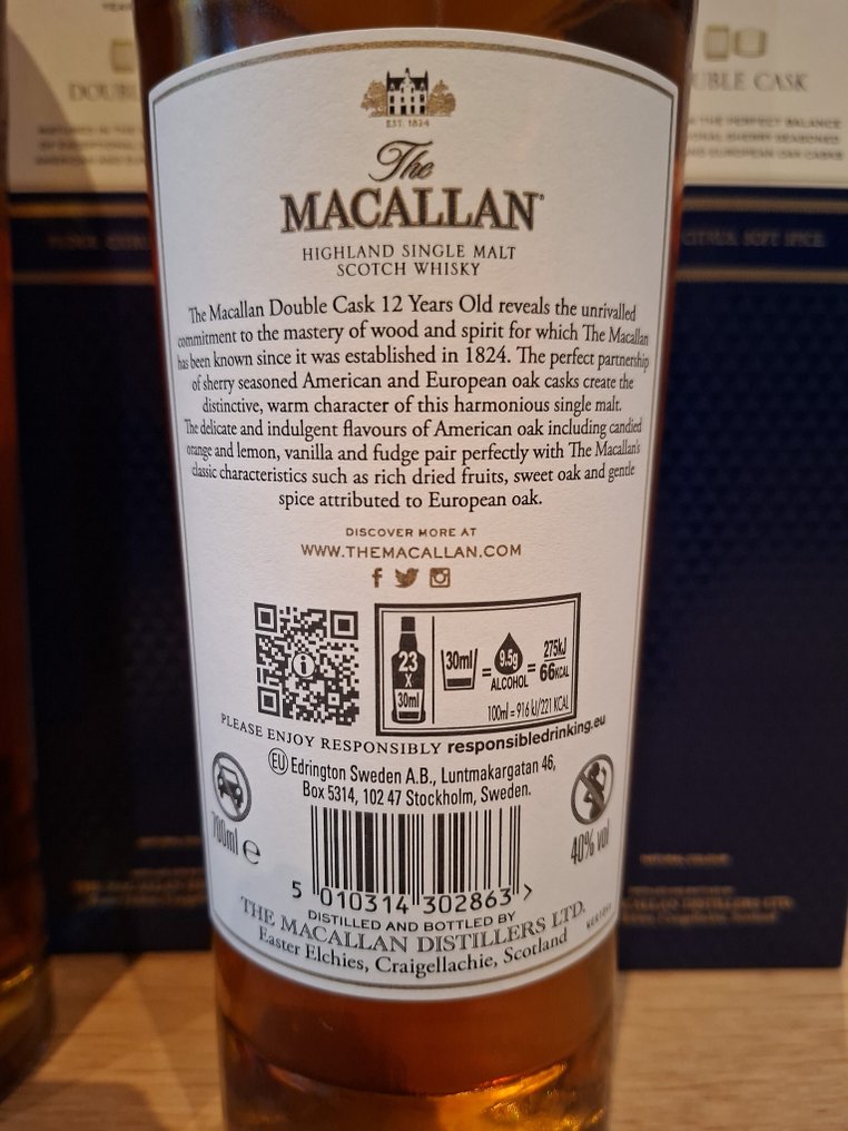 Macallan 12 years old Double Cask  - 700 ml - 3 botellas  #4.3