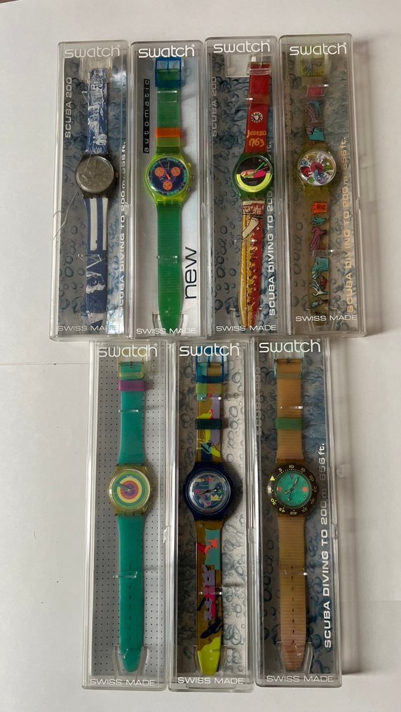 Swatch - No reserve price - 7 Swatc - Unisex - 1990-1999  #1.0