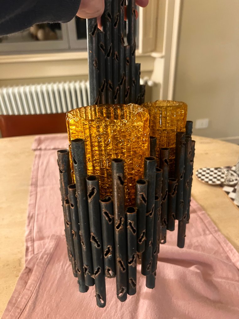 Marcello Fantoni - Φωτιστικό τοίχου - Σίδερο - Λάμπα στυλ brutalist #2.1