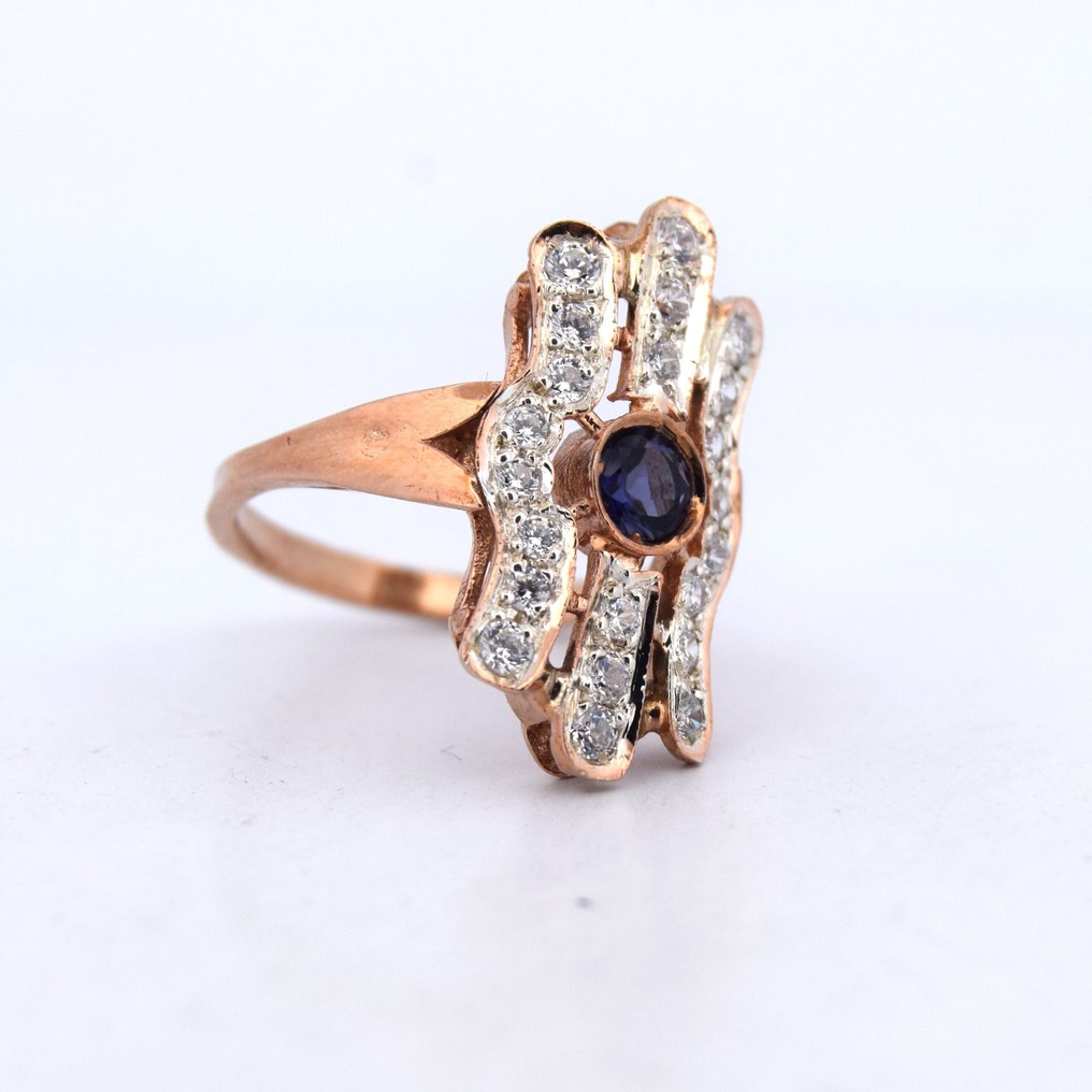 没有保留价 - 臂环 - 9 kt. 玫瑰金 -  1.00ct. tw. 紫水晶 - 钻石 #3.2