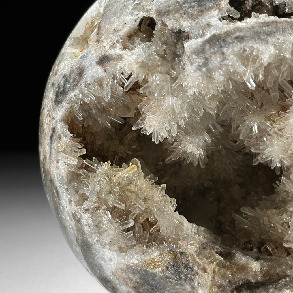 无底价 - 精彩的石英水晶对 放在支架上的球体- 2200 g - (2) #3.2