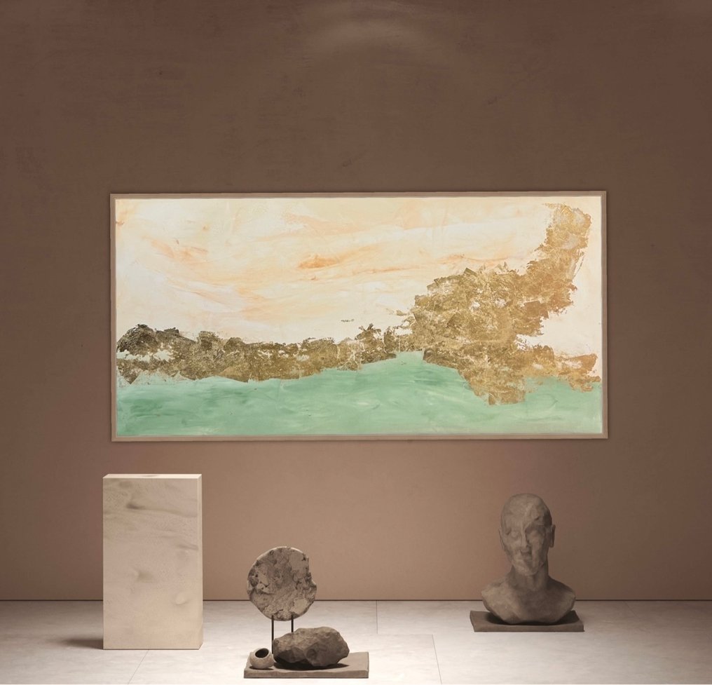 Stefanie Raus - Abstrakte Landschaft grün Gold 1179 XXL #1.0