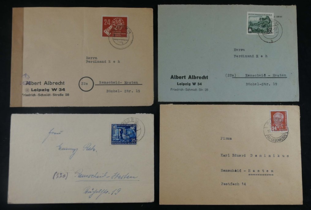 东德  - SBZ-DDR 引人入胜的信件和凭证项目 #4.3