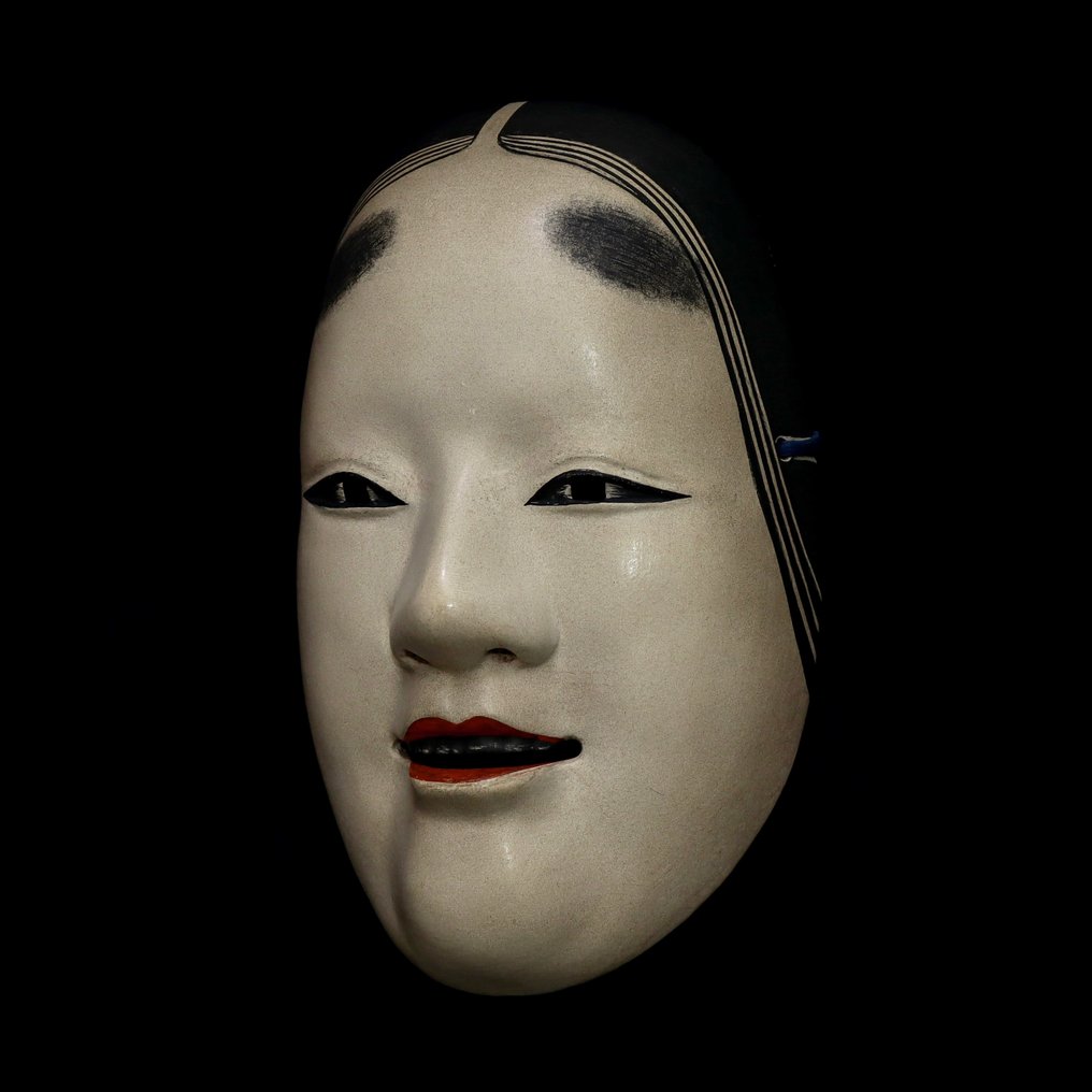 Μάσκα Noh - Ξύλο - HANA-KOOMOTE μικρό πρόσωπο λουλουδιού #3.2